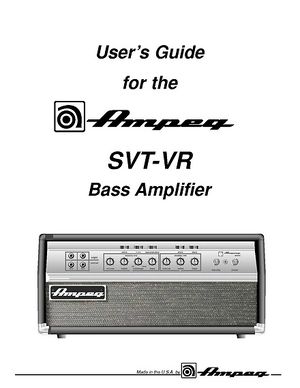 Ampeg SVT-VR – Thomann Sverige
