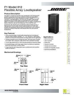 bose f1 model 812 specs
