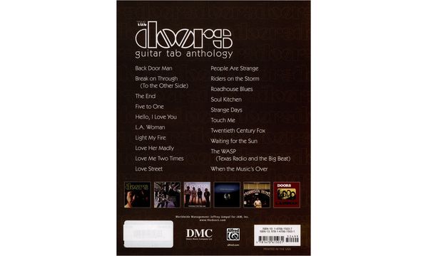 Alfred Music Publishing The Doors Anthology Guitar