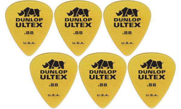 Dunlop Ultex Sharp Picks 6 pcs. Player/'s Pack 1.14 mm amber