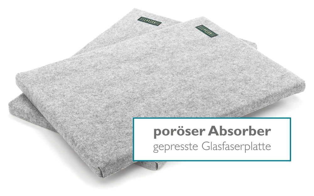 Poröser Absorber als Glasfaserplatte