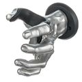 Guitar Grip Silver Metallic Male Hand left