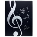 agifty Music Folder ViolinClef Silver