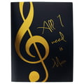 agifty Music Folder Violin Clef Gold