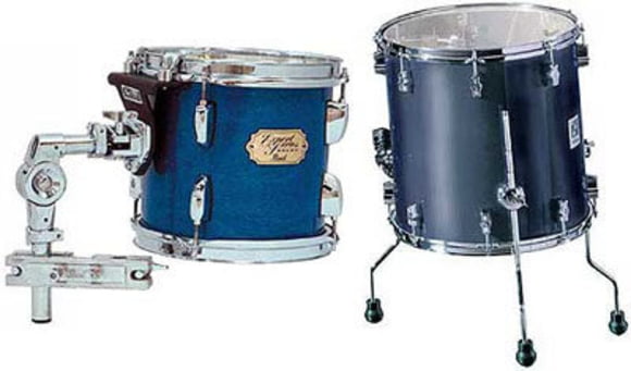 A rack tom and a floor tom