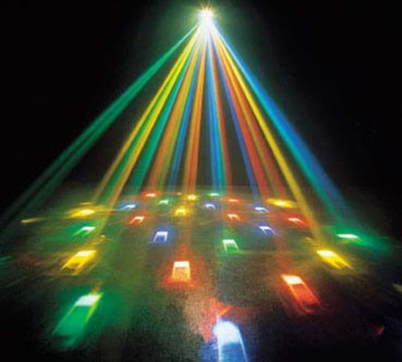 Typical nightclub lighting effect