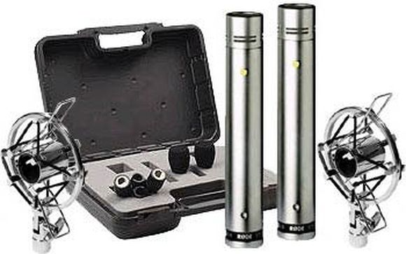 Rode NT5 matched pair small diaphragm microphones, includes wind shield and stand adapter