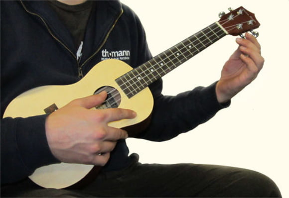 Tuning a ukulele