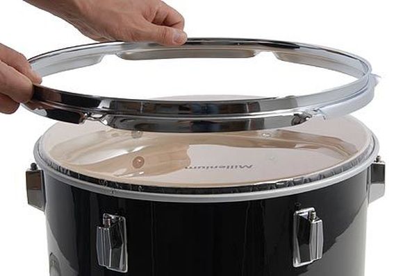 Putting on new drumheads Putting on new drumheads