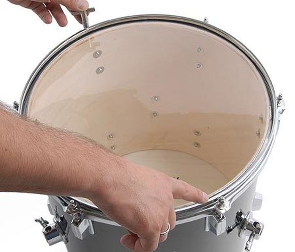 Putting on new drumheads Putting on new drumheads